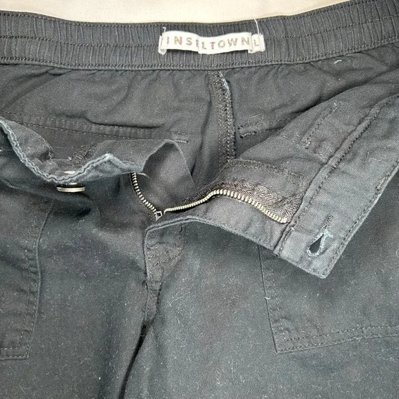 Tinseltown Black Cargo Pants Wide Leg‎ Utility Streetwear Size L - Picture 7 of 11